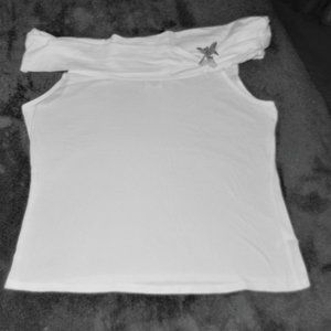 NINE WEST Off-Shoulder Top Blouse Tank  Sz M